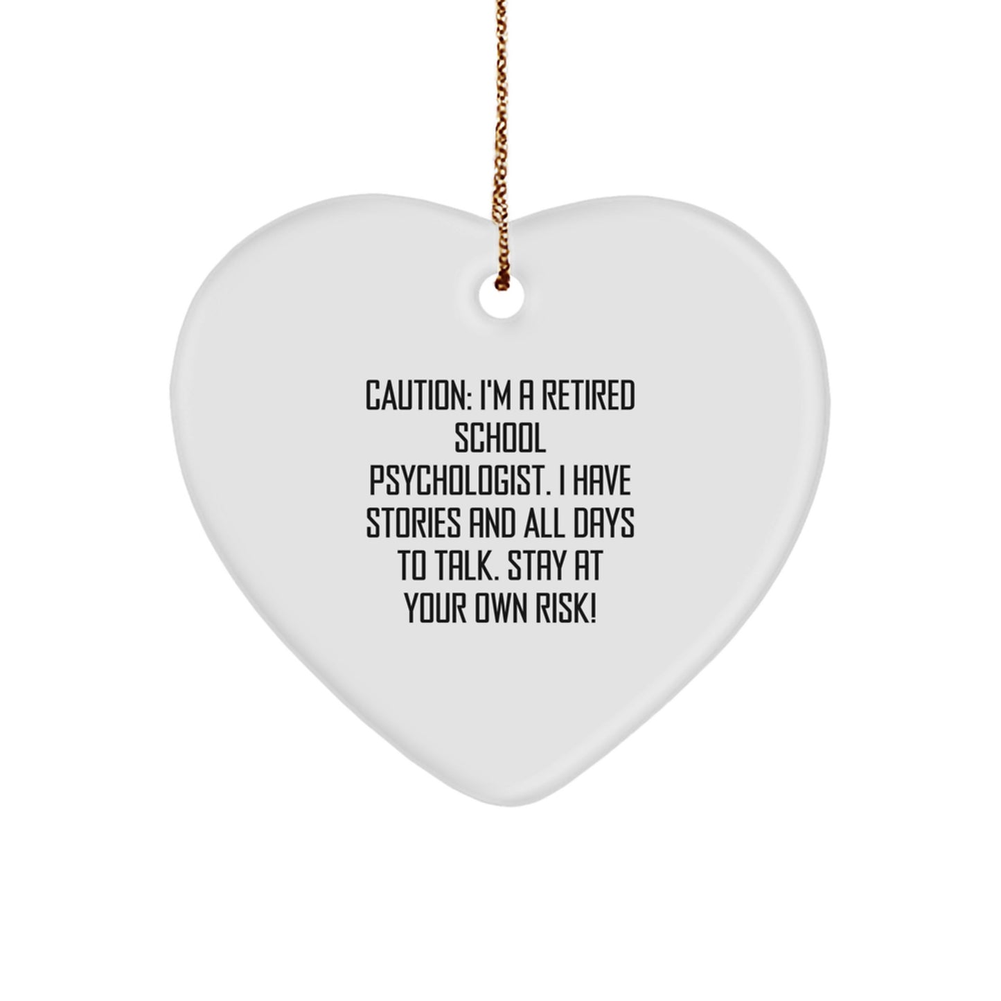 Funny School Psychologist Gifts from Friends to Christmas Unique Heart Ornament for Christmas Men - Image 1