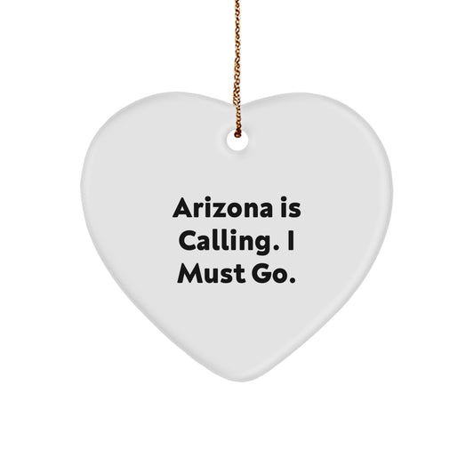 Arizona Heart Ornament Gifts from Family to Arizona Lover Friends for Christmas Unique - Image 1