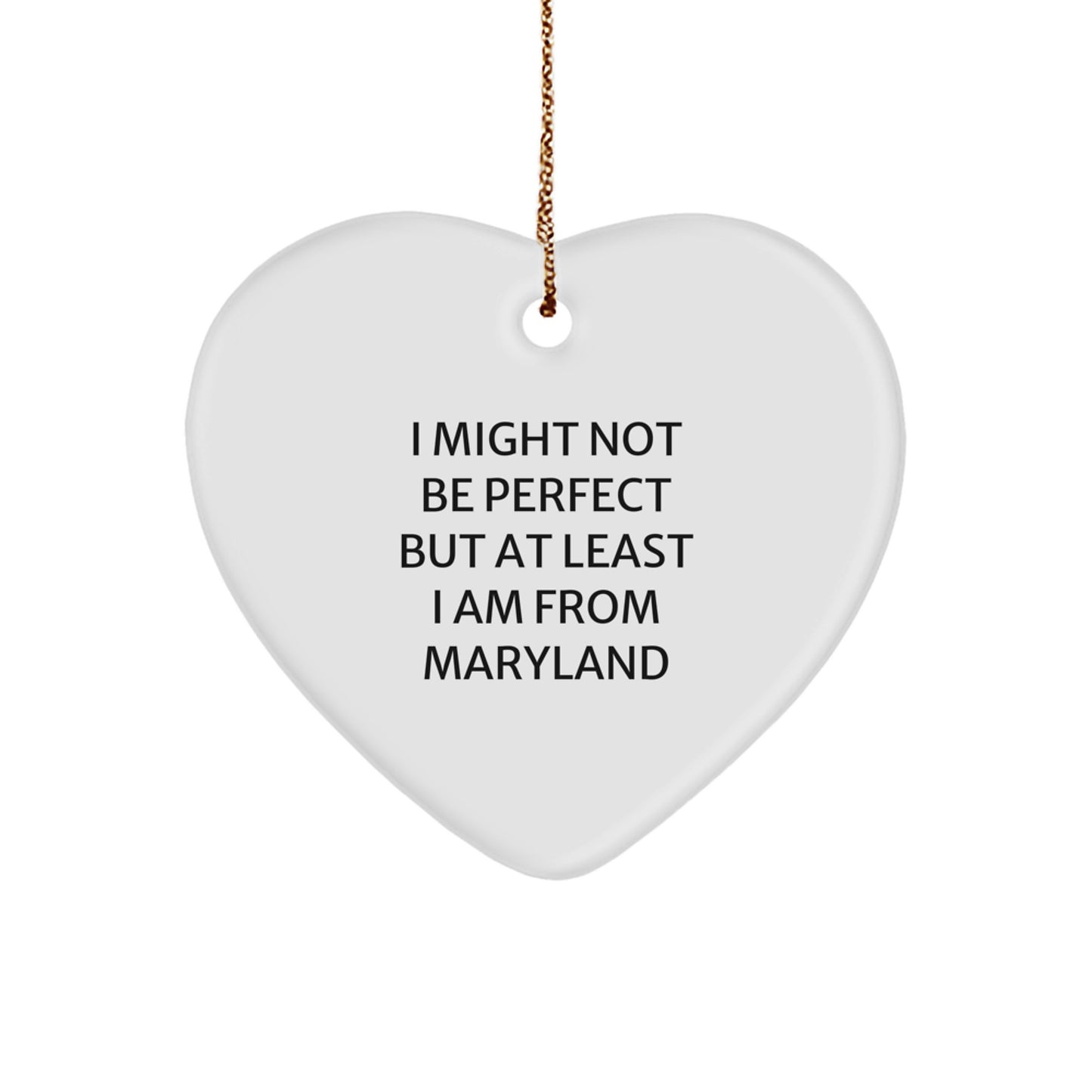Funny Maryland Heart Ornament Gifts from Friends and Family for Maryland Lovers - Image 1
