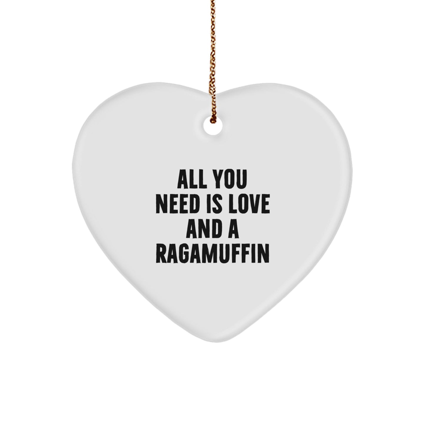 Ragamuffin Cat Lovers Heart Ornament, Gifts from Men to Women, Christmas Unique Presents - Image 1