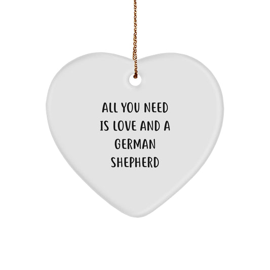 German Shepherd Dog Lover's Heart Ornament Gifts from Friends to Family - Christmas Unique - Image 1