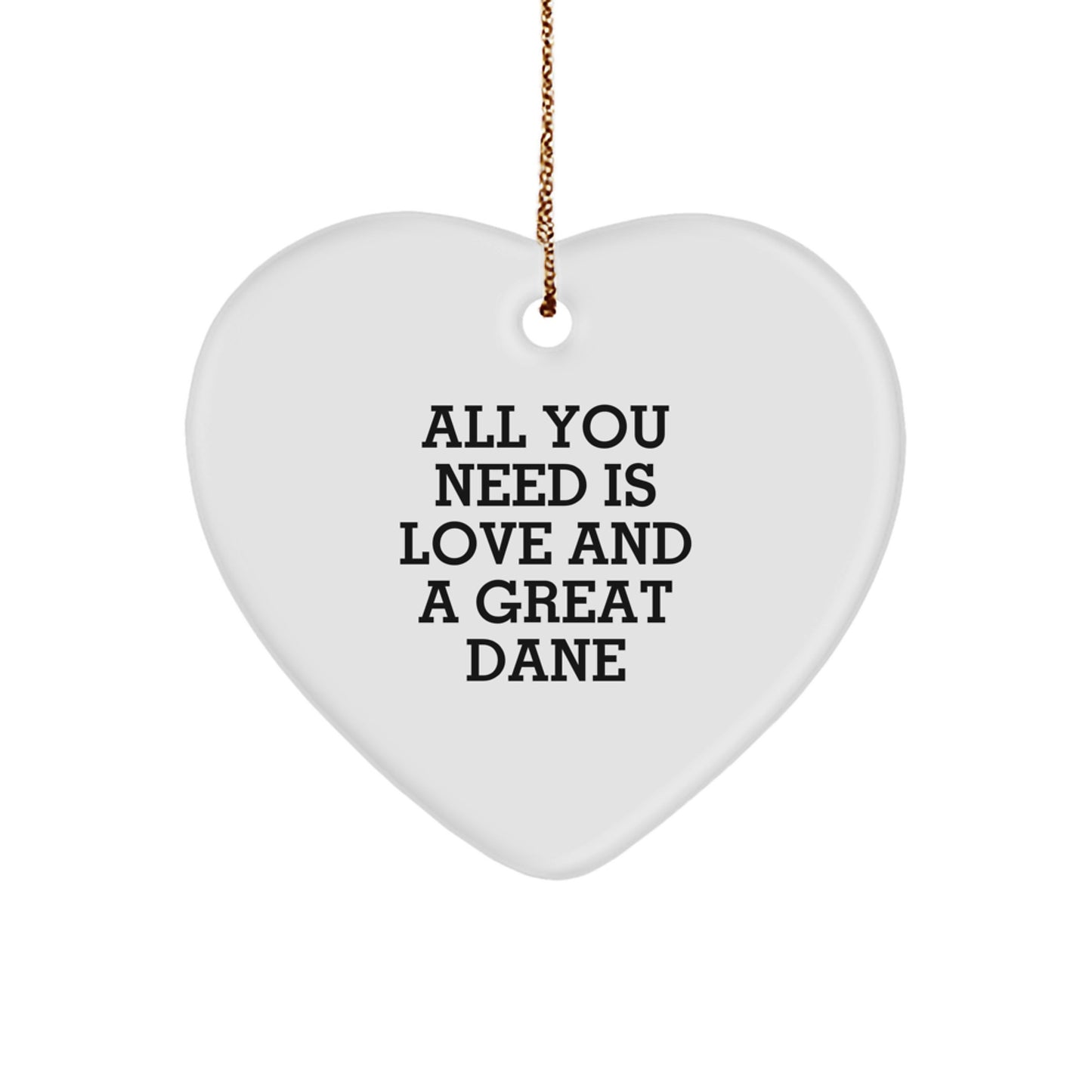 Funny Great Dane Dog Heart Ornament Gifts from Family for Men on Christmas Unique Presents - Image 1