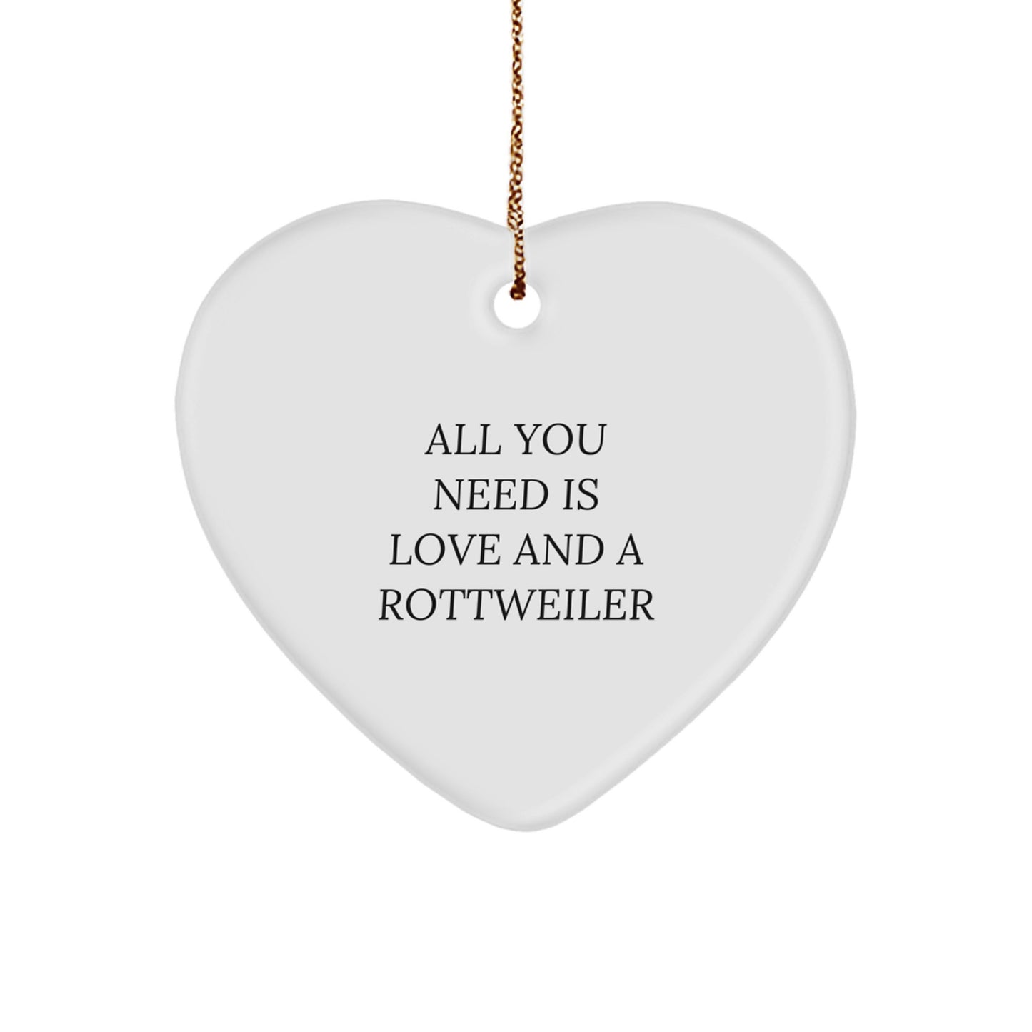 Rottweiler Dog Lovers' Heart Ornament Gifts from Friends and Family for Christmas - Image 1