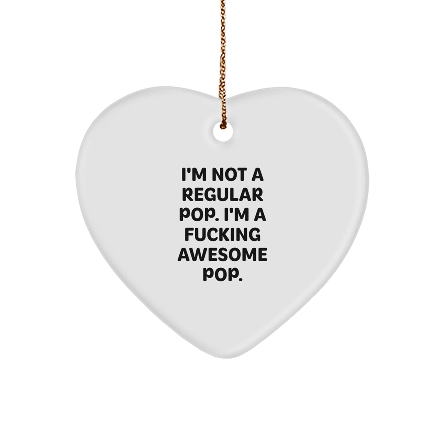 Funny Pop Heart Ornament Gifts from Friends for Pop Enthusiasts, Unique Christmas Treasures - Image 1
