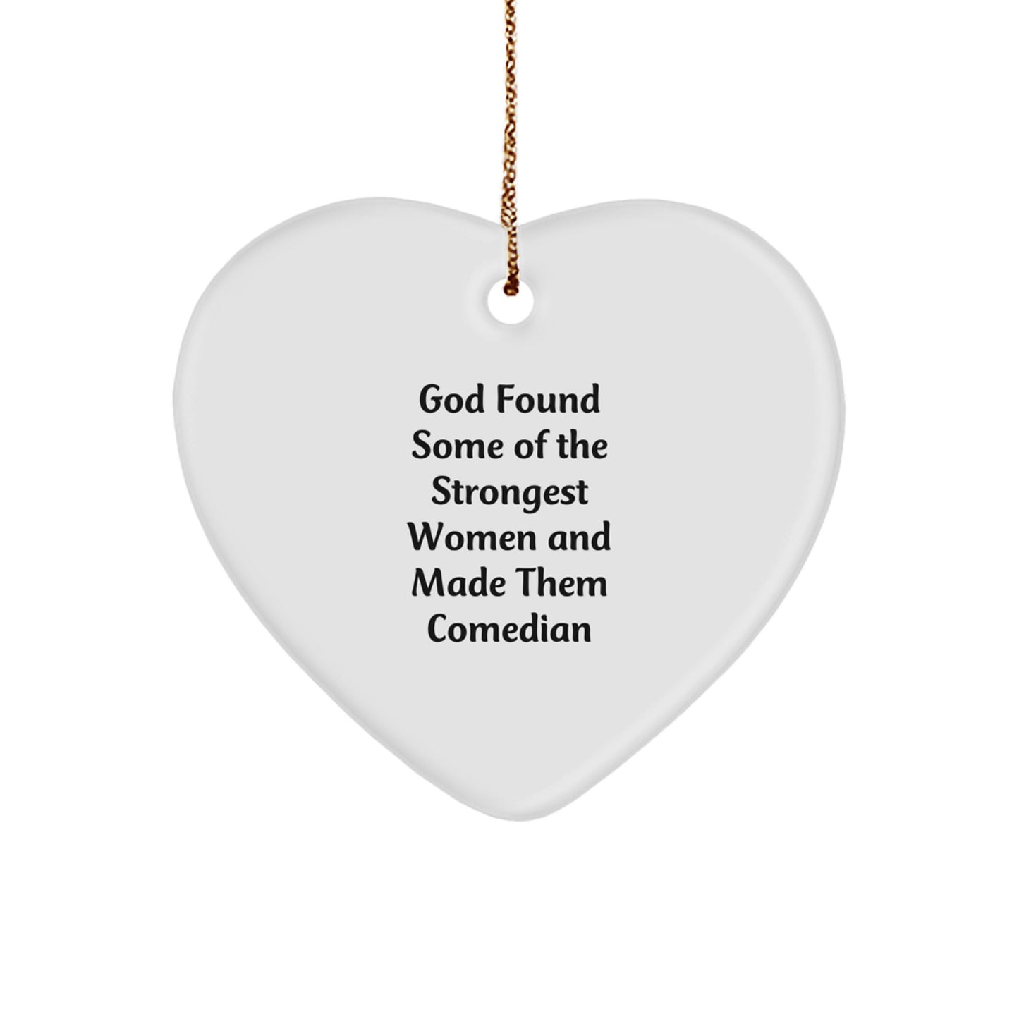 Funny Quotes Gifts for Comedians, Heart Ornament Comedian Christmas Unique Gifts from Friends, Comedian Inspirational Heart Ornament - Image 1