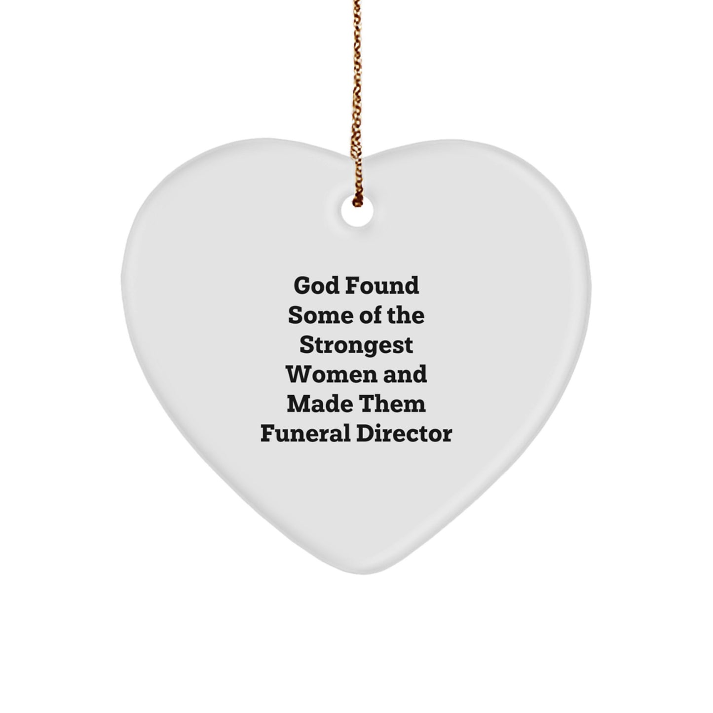 Funny Heart Ornaments for Funeral Directors - Gifts from Women - Unique Christmas Unique Gifts for Funeral Director Men - Image 1
