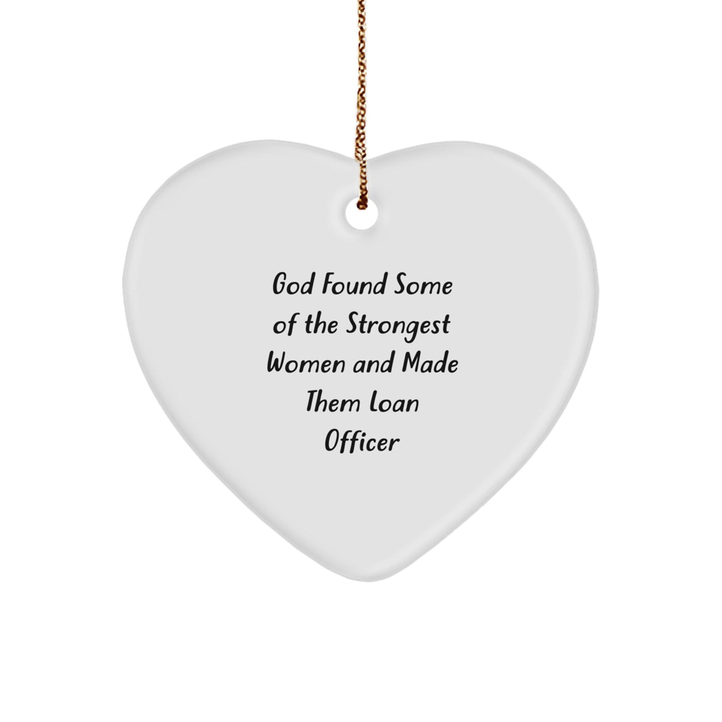 Funny Loan Officer Heart Ornament Gifts from Men for Women Coworkers Christmas Unique Decorations - Image 1
