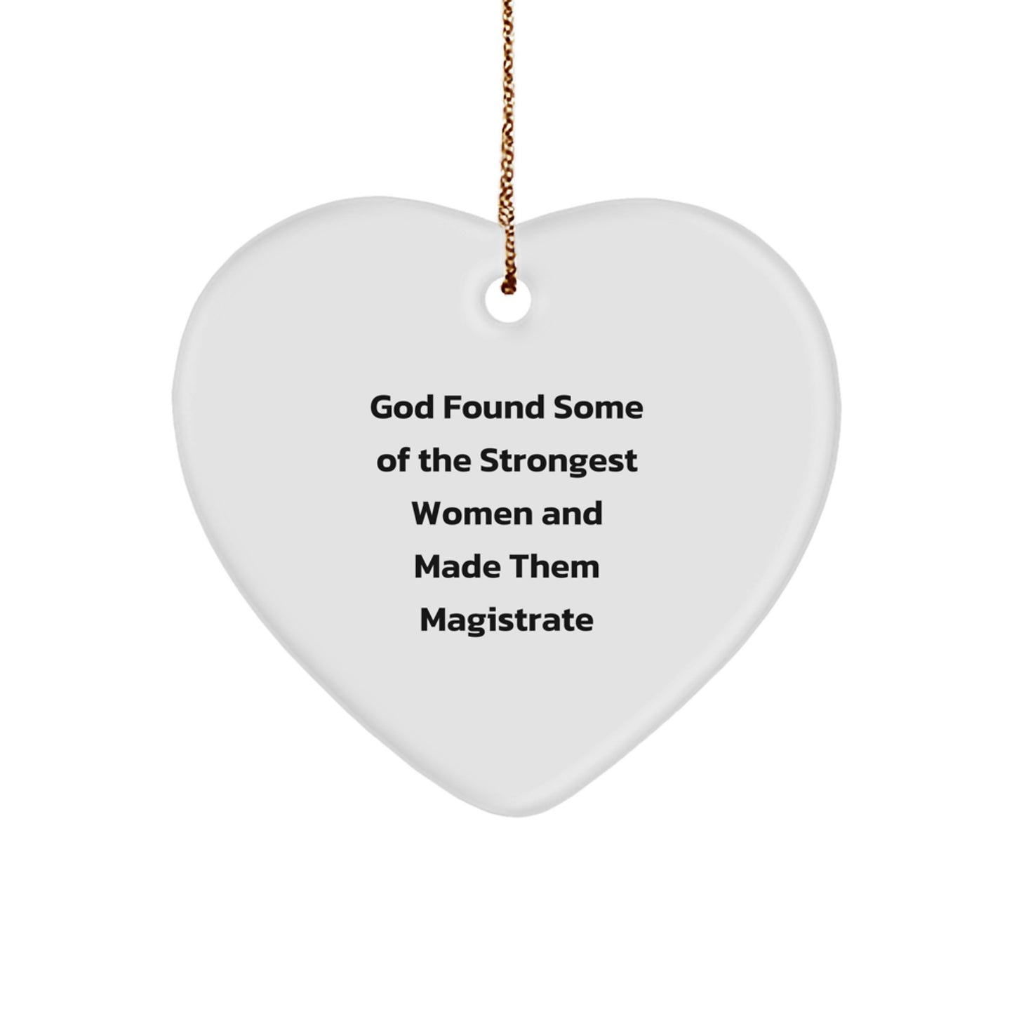 Funny Inspirational Gifts from Family for Magistrate Heart Ornament Christmas - Image 1
