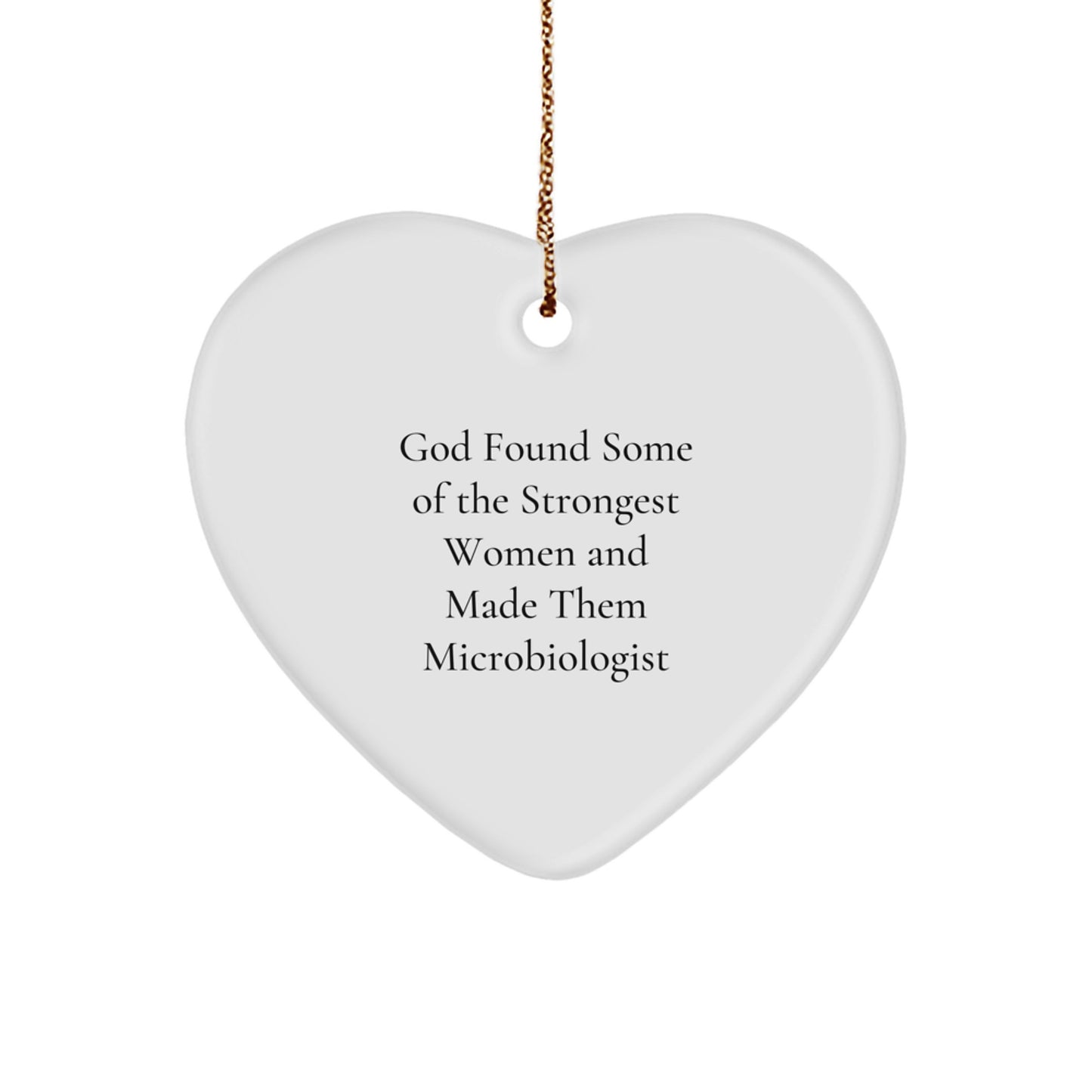 Funny Microbiologist Gifts for Women, Heart Ornament from Friends, Unique Christmas Unique Gifts for Microbiologist - Image 1