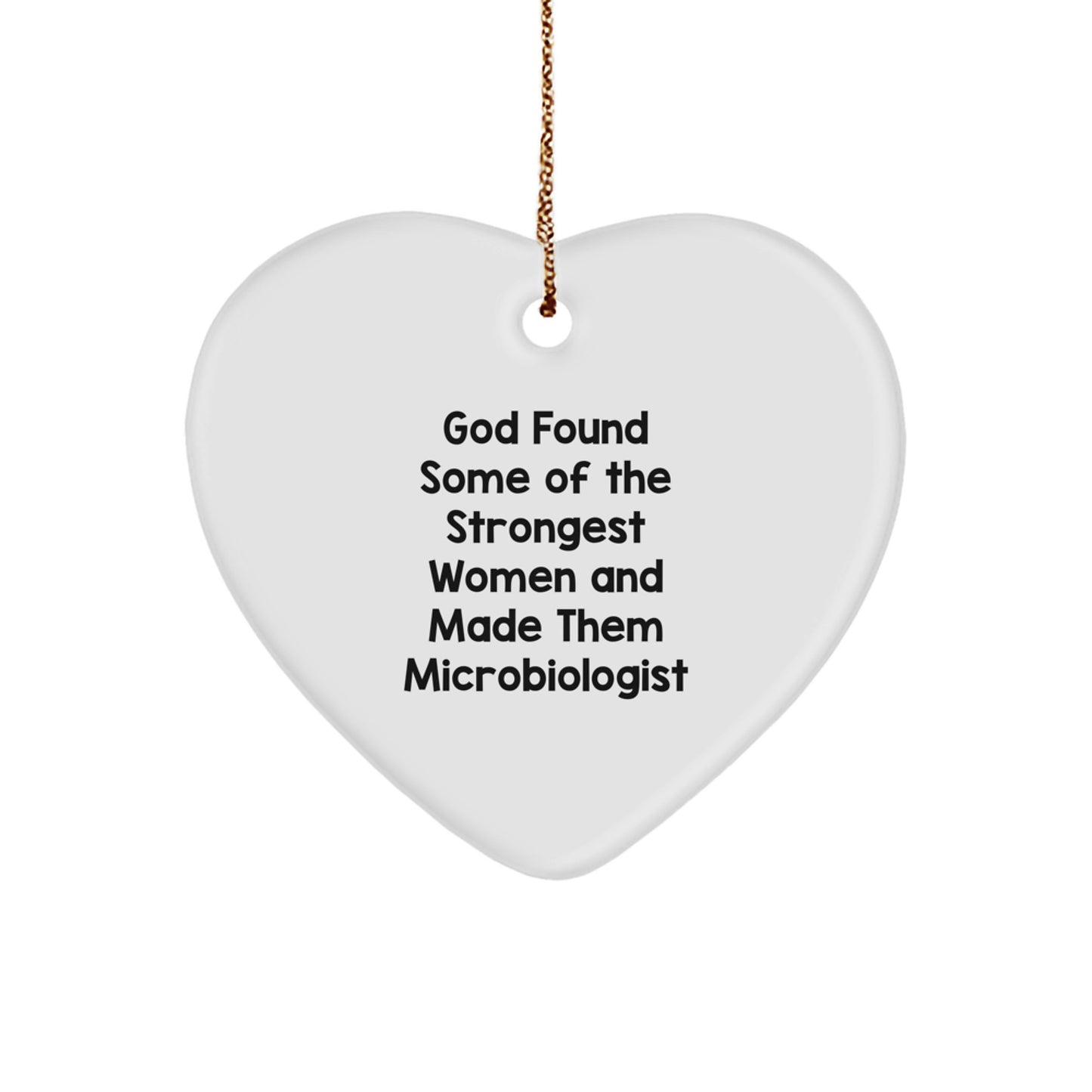 Funny Inspirational Gifts from Men to Microbiologist Women with Heart Ornament, Unique Christmas Decorations for Lab Professionals - Image 1