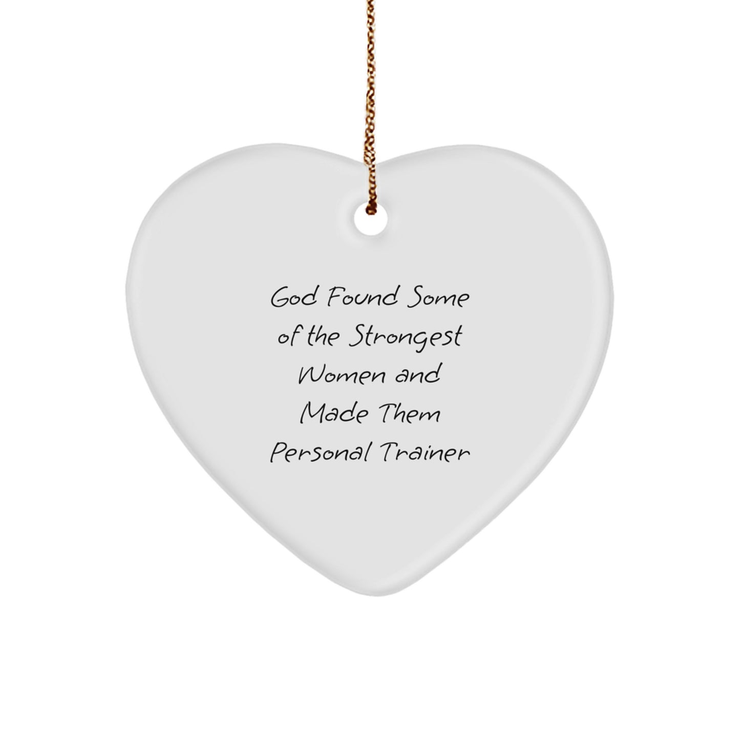 Funny Personal Trainer Gift for Women, Heart Ornament for Christmas Unique Gifts from Friends, Coworkers, and Family - Image 1
