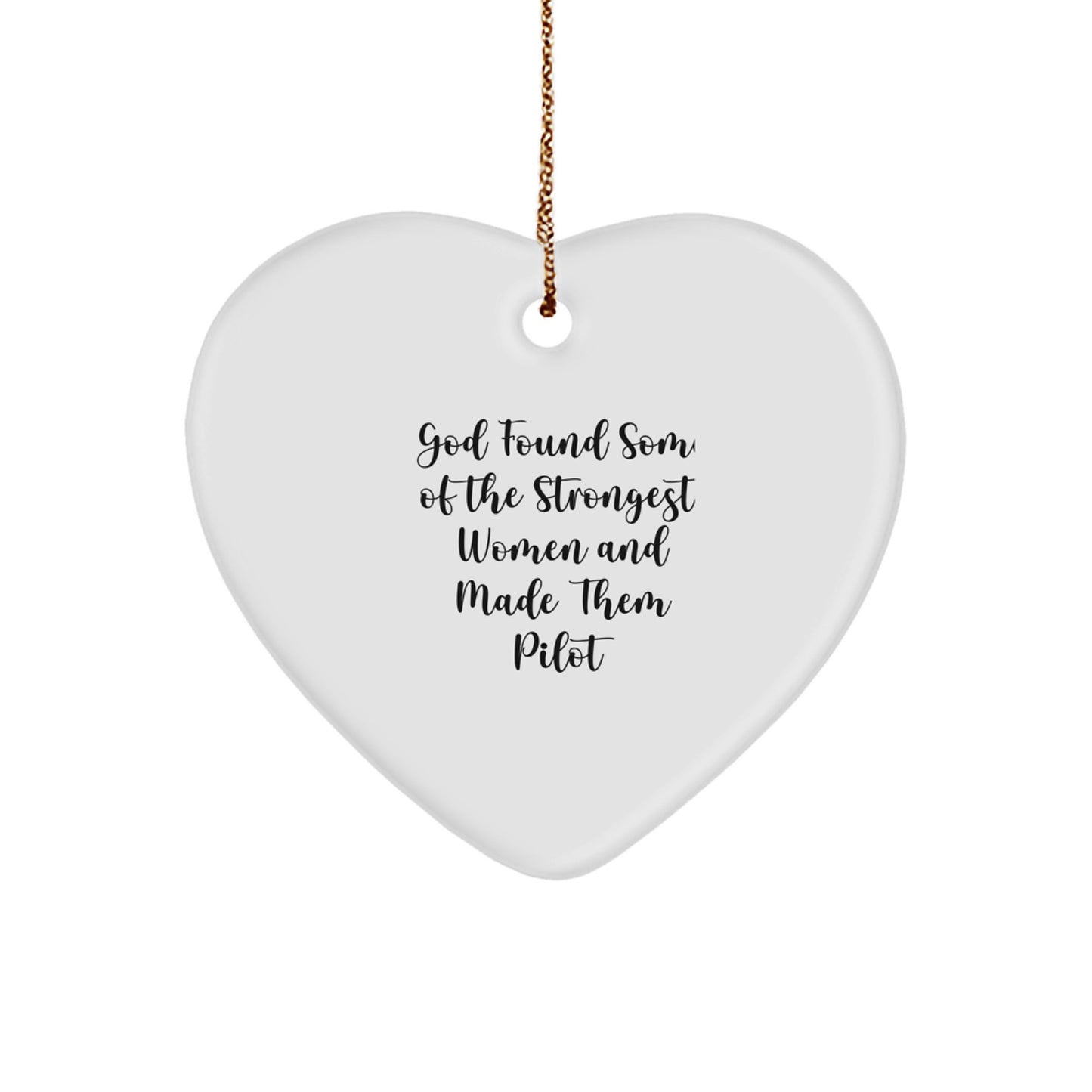 Pilot Gifts from Women Who Make a Difference, Funny Heart Ornament for Christmas - Image 1
