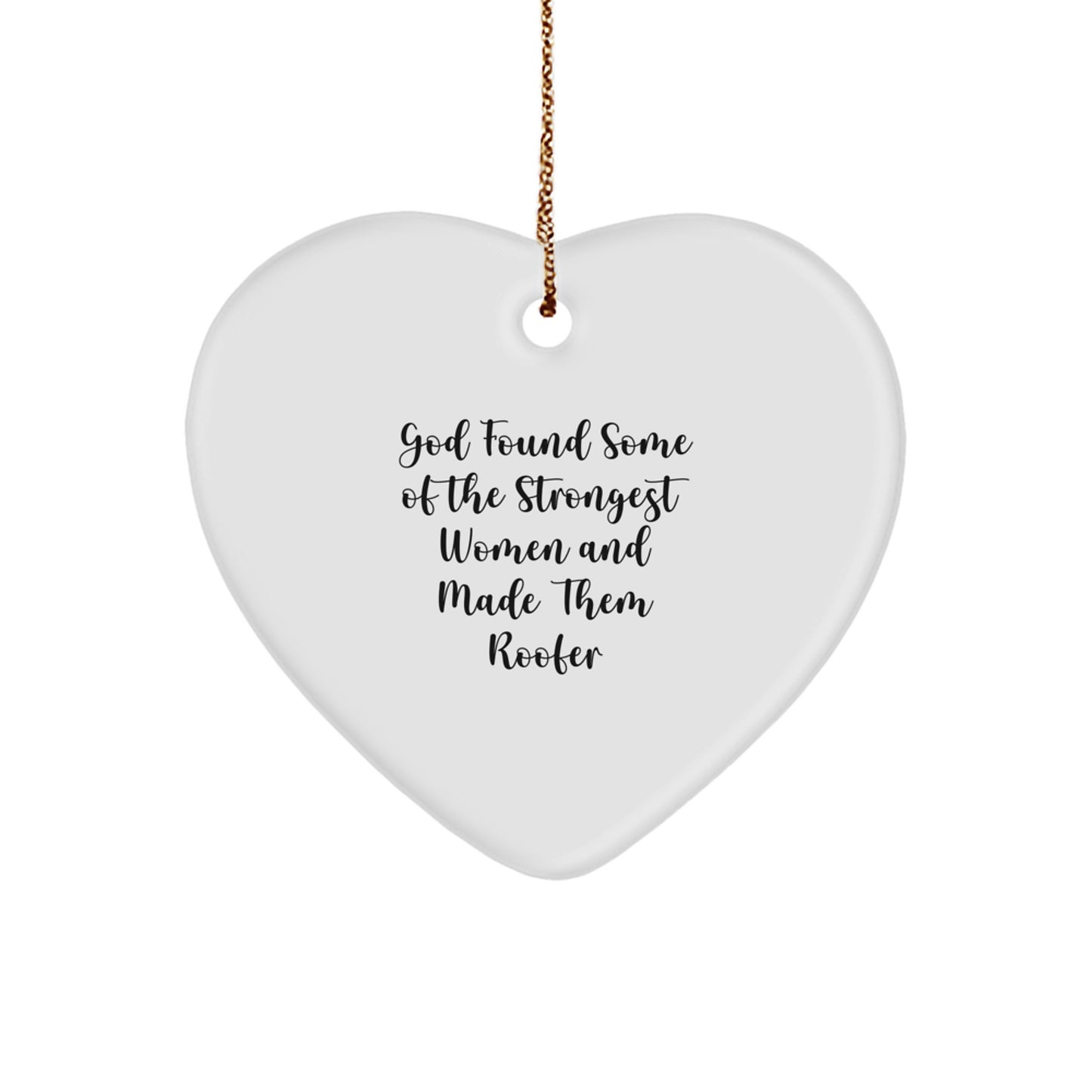 Roofer Gifts from Men, Funny Christmas Heart Ornament for Women, Friends, Coworkers, Family - Image 1