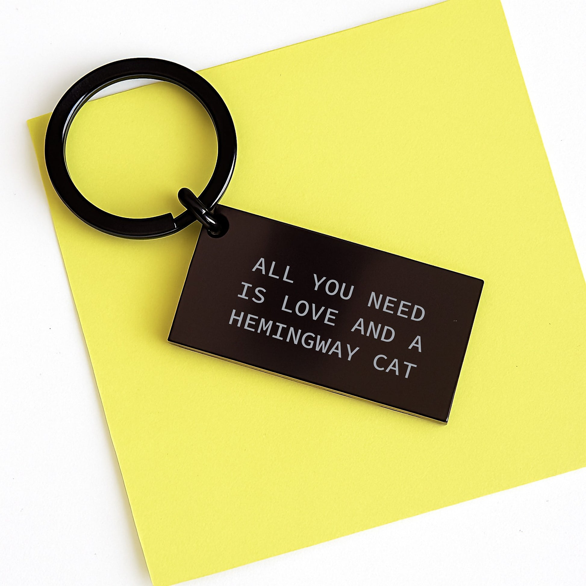 Hemingway Cat Keychain Gifts from Friends to Graduates with Inspirational Quote, Unique and Thoughtful Present - Image 3