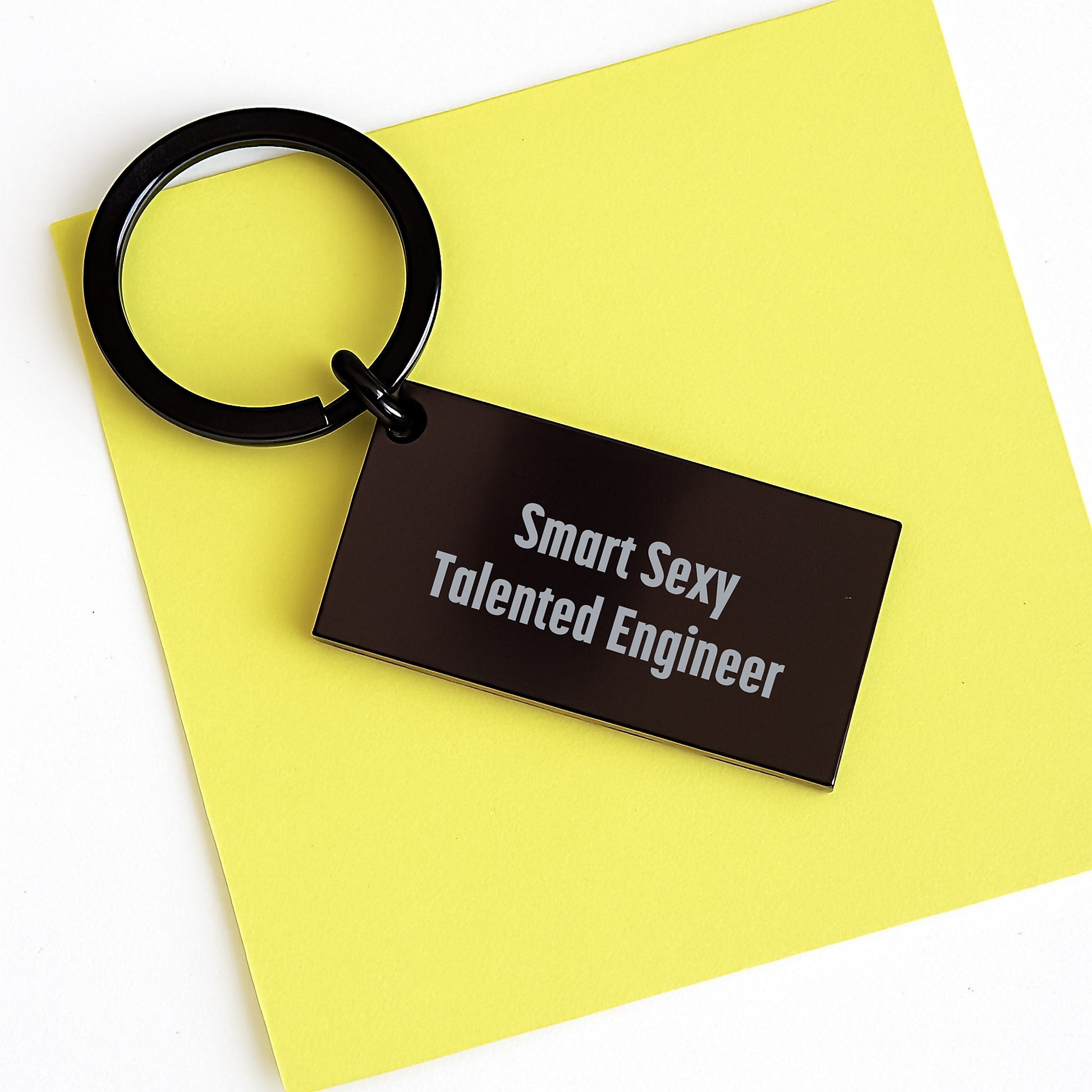 Funny Engineer Keychain Gifts from Friends for Birthday, Smart Sexy Talented Engineer Quote, Engraved Stainless Steel Keychain - Image 3