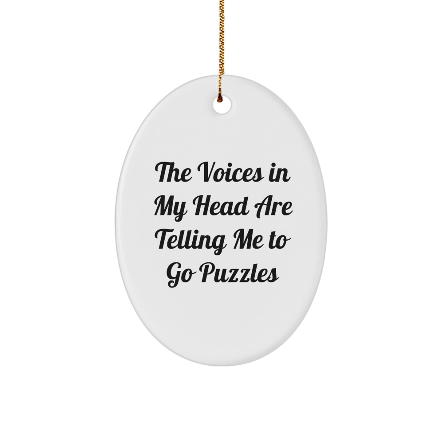 Funny Puzzles Gifts for Men, Funny Oval Ornament Christmas Unique Gifts from Friends - Image 1
