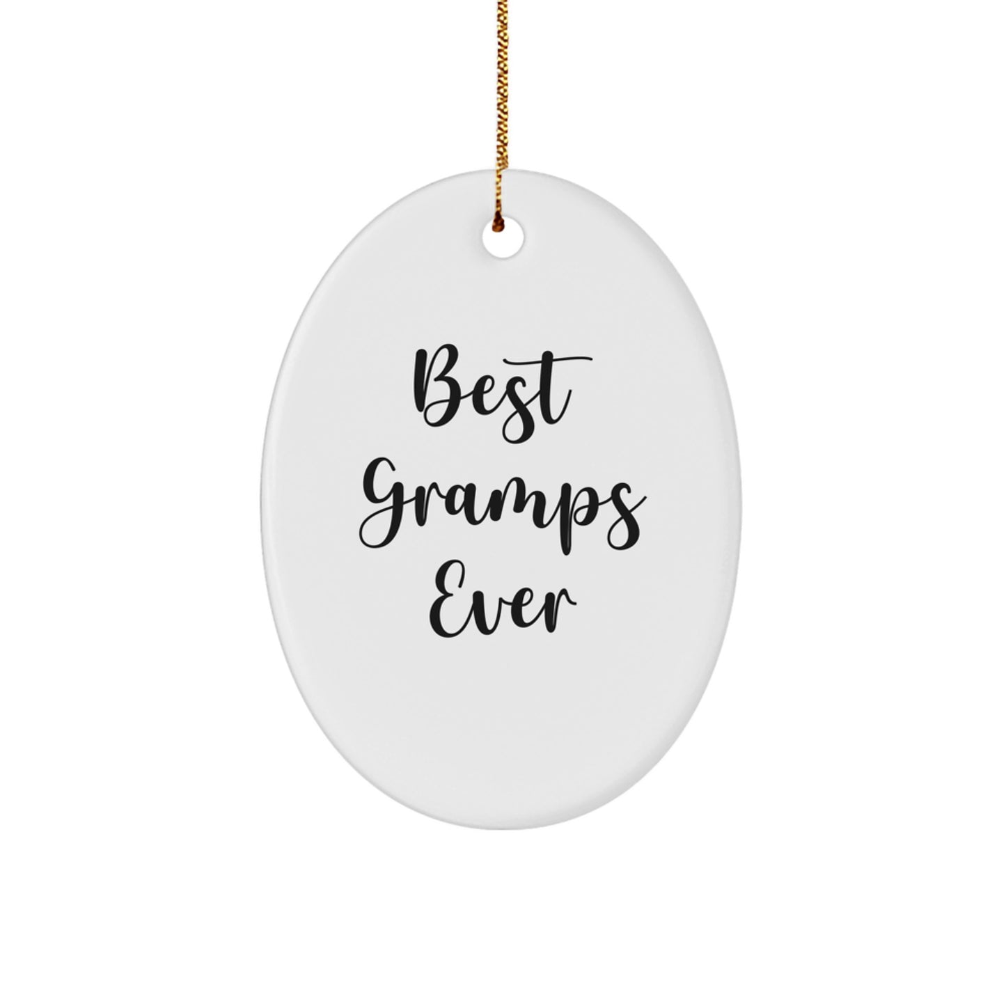 Funny Gramps Gifts, Oval Ornament, 'Best Gramps Ever' Quote, Perfect for Men, Family, and Friends on Christmas Unique Gifts from Gifts for Gramps - Image 1