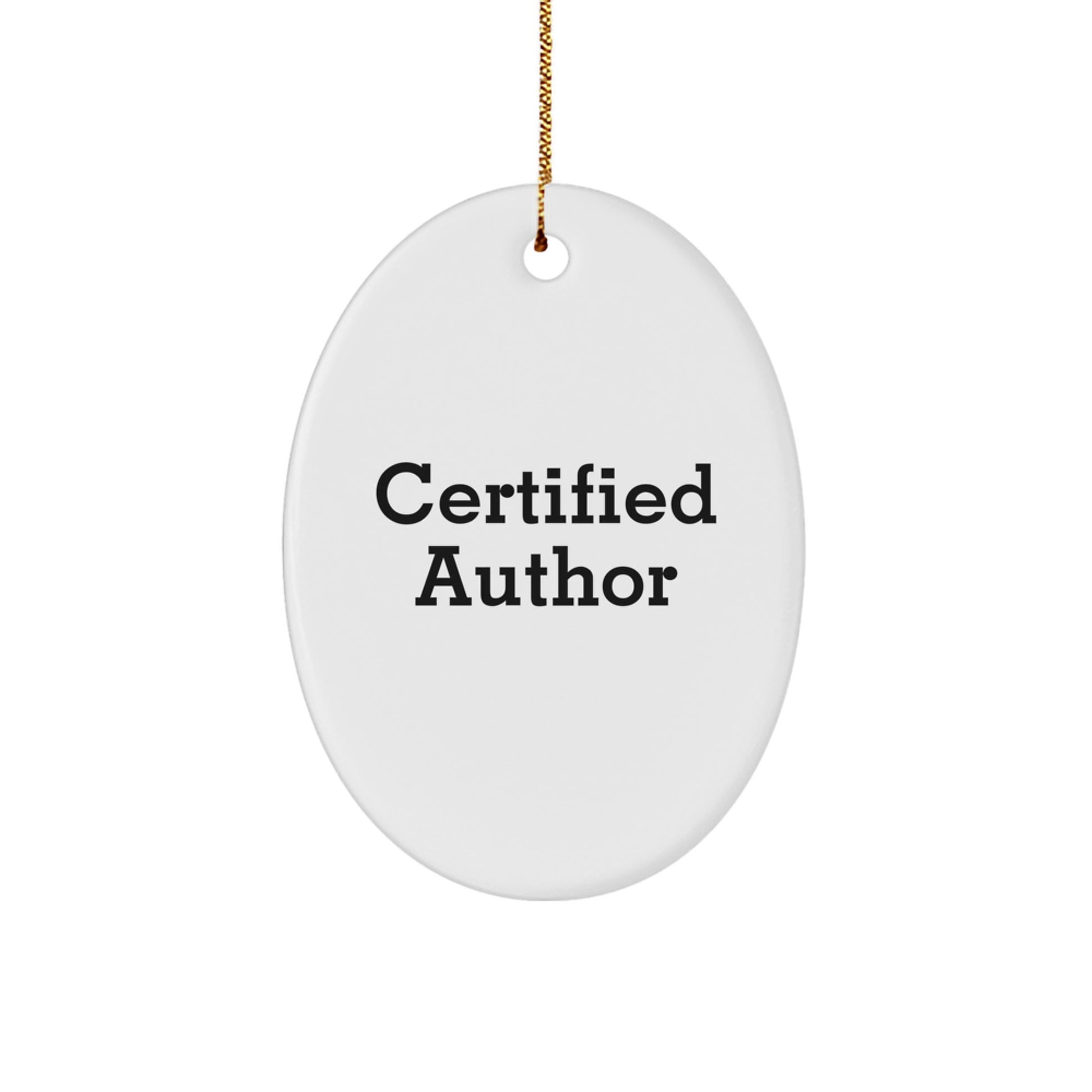 Author Gifts, Funny Christmas Quotes, Oval Ornament from Friends, Gifts for Authors - Image 1