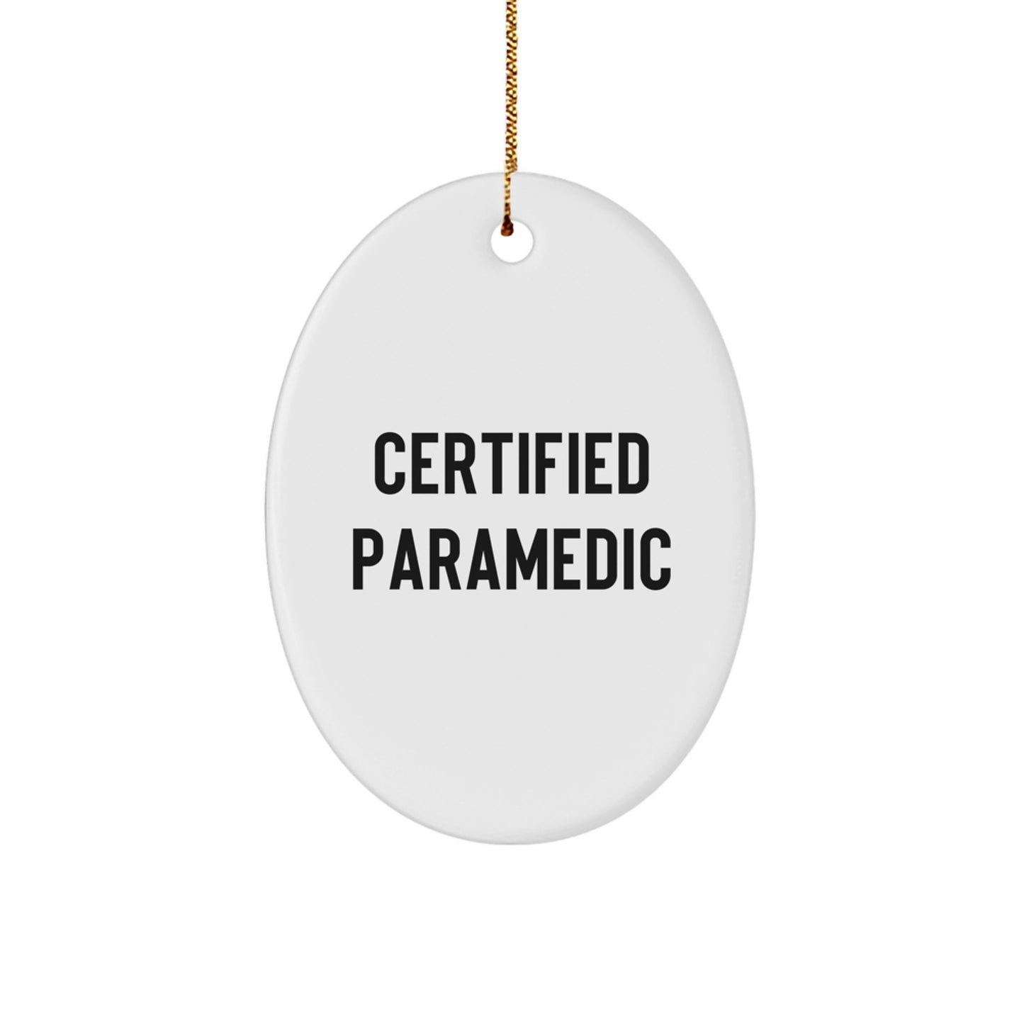 Funny Rescue Worker Gifts from Friends for Rescue Worker Men Oval Ornament - Image 1