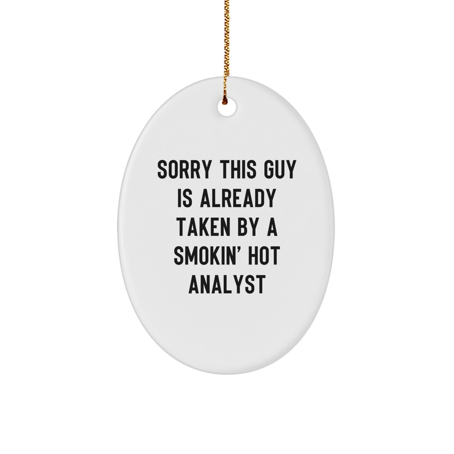 Funny Analyst Oval Ornament Gifts from Men to Women Coworkers for Christmas Unique Presents - Image 1