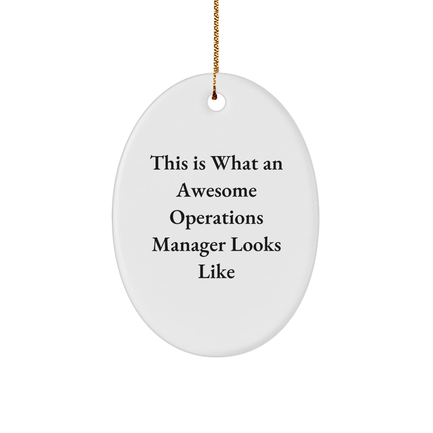 Funny Operations Manager Gifts, This Is What An Awesome Operations Manager Looks Like Oval Ornament, Christmas Unique Gifts from Friends to Operations Manager - Image 1