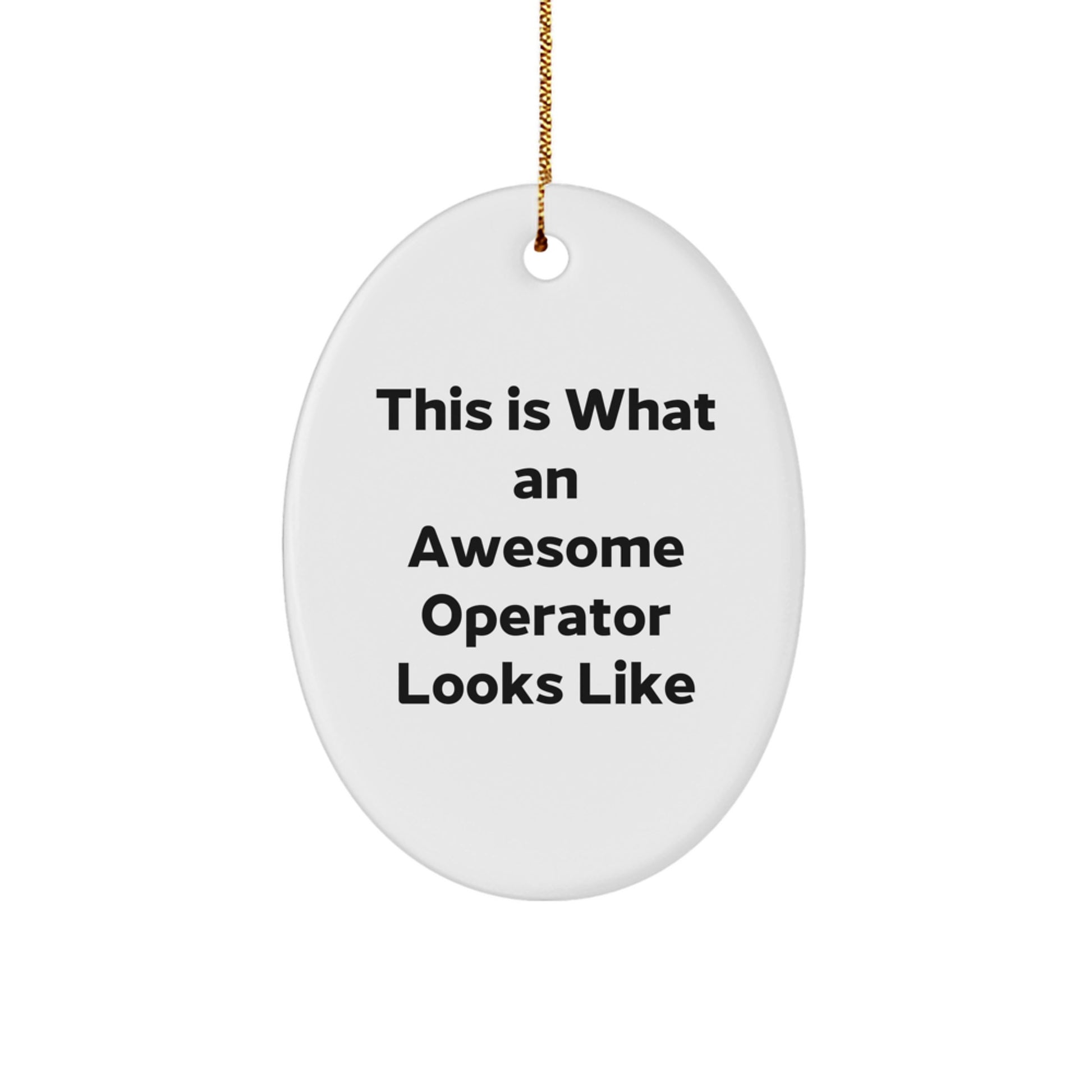 Funny Operator Gifts from Friends, Operator Oval Ornament This Is What An Awesome Operator Looks Like Christmas Unique Gifts for Operator - Image 1