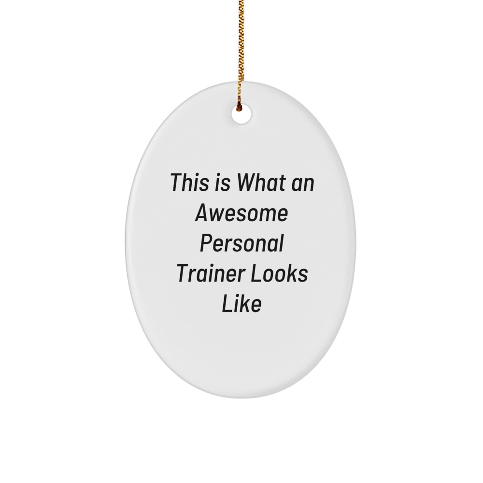 Gifts from Friends and Family for Personal Trainers, This Is What An Awesome Personal Trainer Looks Like Oval Ornament, Christmas Unique Gifts - Image 1