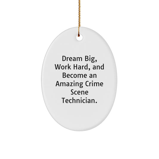 Crime Scene Technician Gifts, Funny Inspirational Quote, Oval Ornament for Family, Friends, Coworkers, Christmas Unique Gifts from Gifts for Crime Scene Technician, Men Women - Image 1
