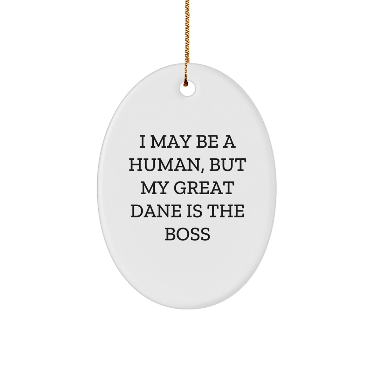 Funny Great Dane Dog Oval Ornament, Christmas Unique Gifts for Men, Women, Family, and Friends from Husband, Wife, Mom, Dad, Great Dane Lover - Image 1