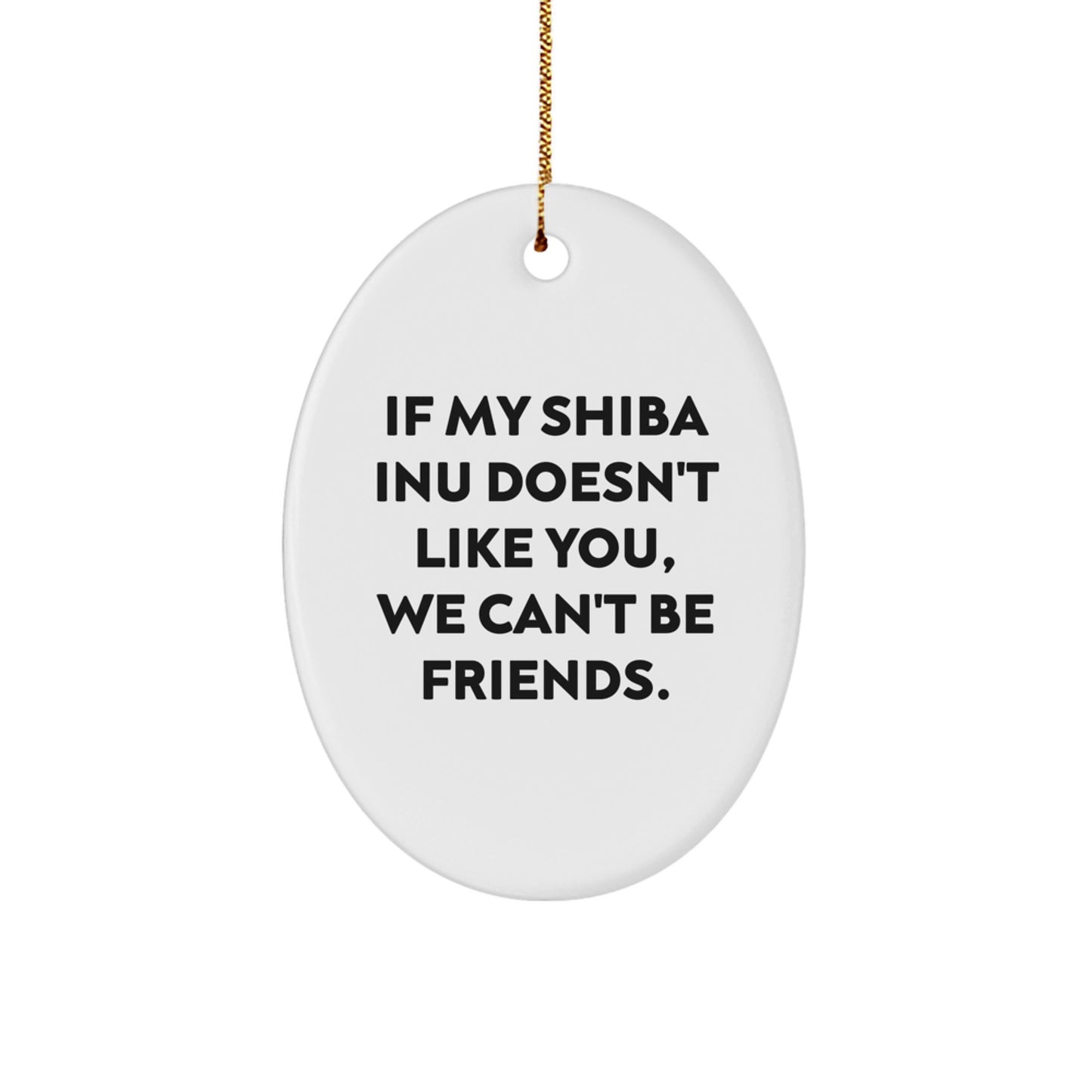Shiba Inu Dog Lover Gifts for Men Women Funny Oval Ornament from Friends, Shiba Inu Dog Oval Ornament Christmas Unique Gifts - Image 1