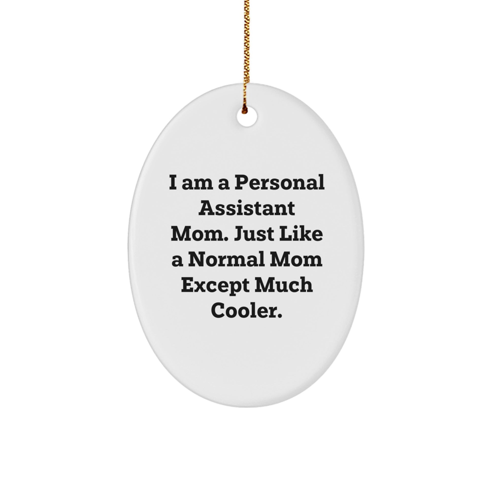 Gifts from Friends for Personal Assistant Mom Oval Ornament Christmas Unique Decorations - Image 1