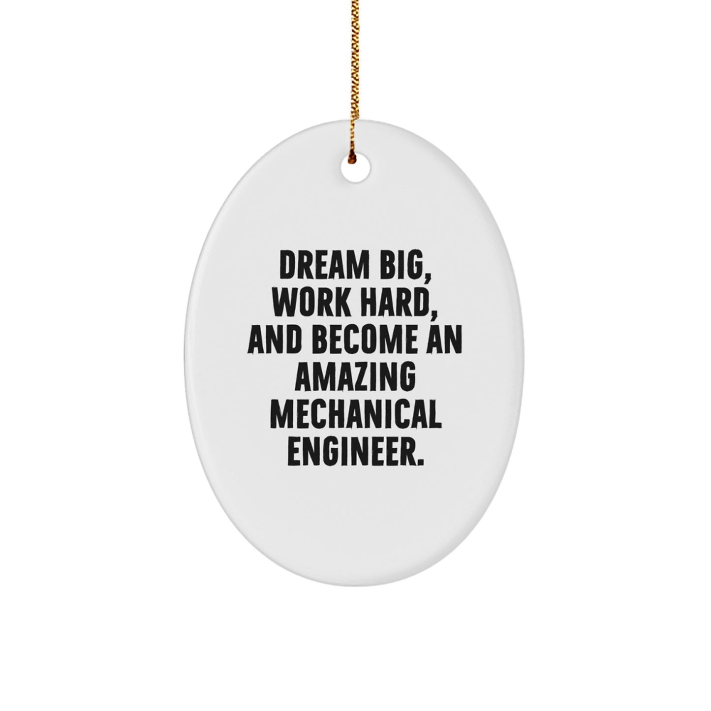 Mechanical Engineer Oval Ornaments, Funny Inspirational Gifts for Men Women Friends Coworkers from Family, Christmas Unique Decorations - Image 1