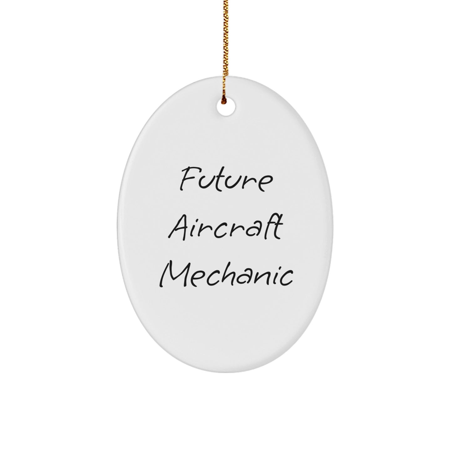 Aircraft Mechanic Gifts from Friends for Future Aircraft Mechanic, Oval Ornament Inspirational Quote for Men, Unique Christmas Unique Gifts for Family - Image 1