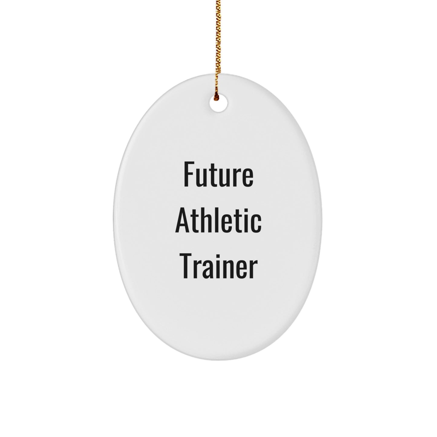 Gifts from Friends for Future Athletic Trainers, Oval Ornament with Funny Quote, Christmas Unique Gifts - Image 1
