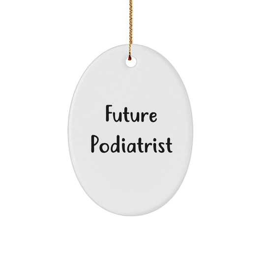 Funny Future Podiatrist Gifts from Family - Oval Ornament for Christmas - Image 1