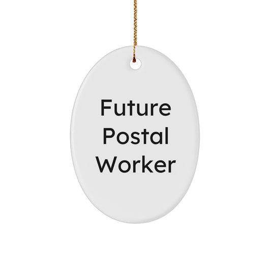 Funny Quote Gifts for Postal Worker - Oval Ornament for Family, Coworkers, and Friends - Christmas Unique Gifts from Men, Women, and Kids - Image 1