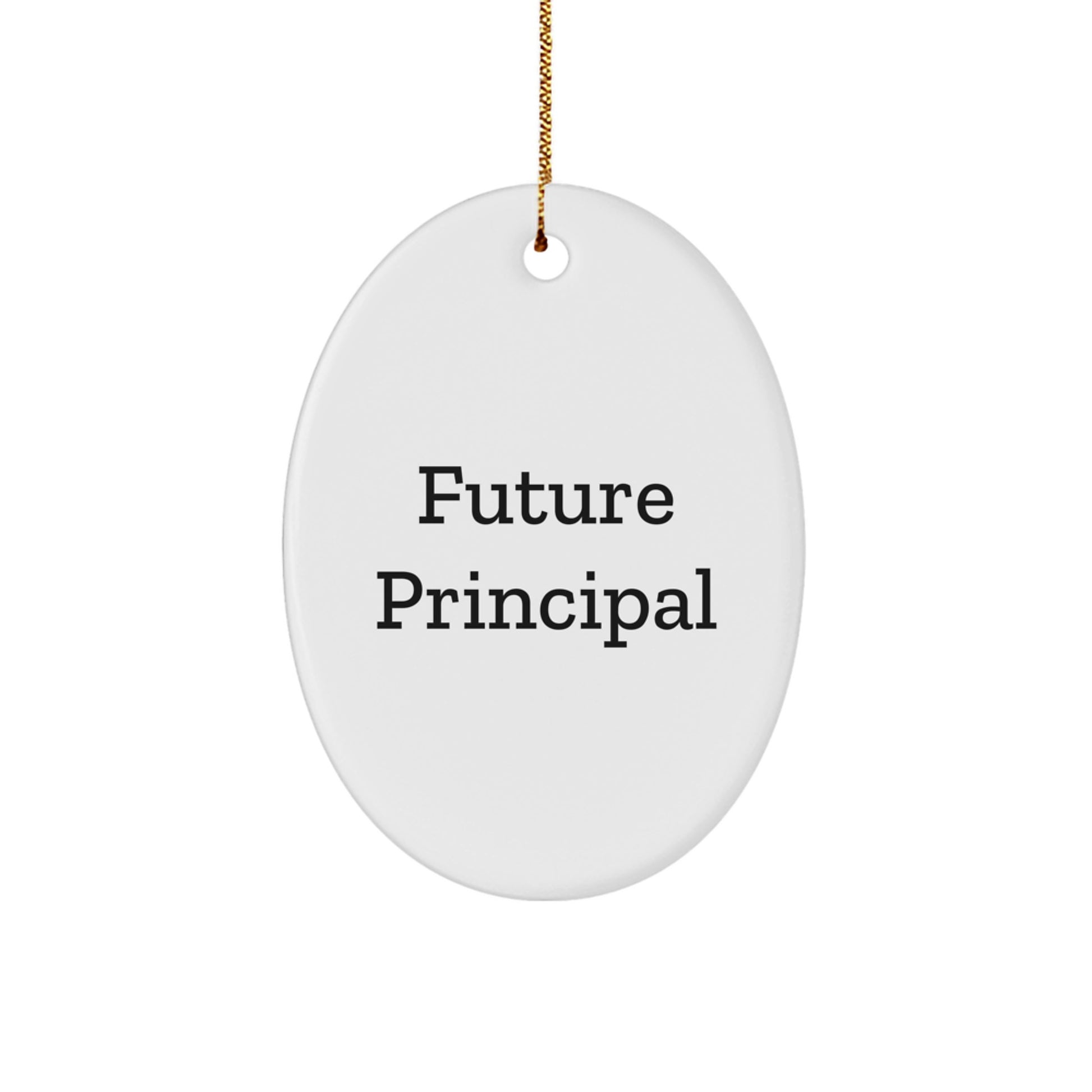 Funny Quotes for Future Principal Oval Ornament Gifts from Family, Friends, or Coworkers - Perfect for Christmas Unique Gifts - Image 1