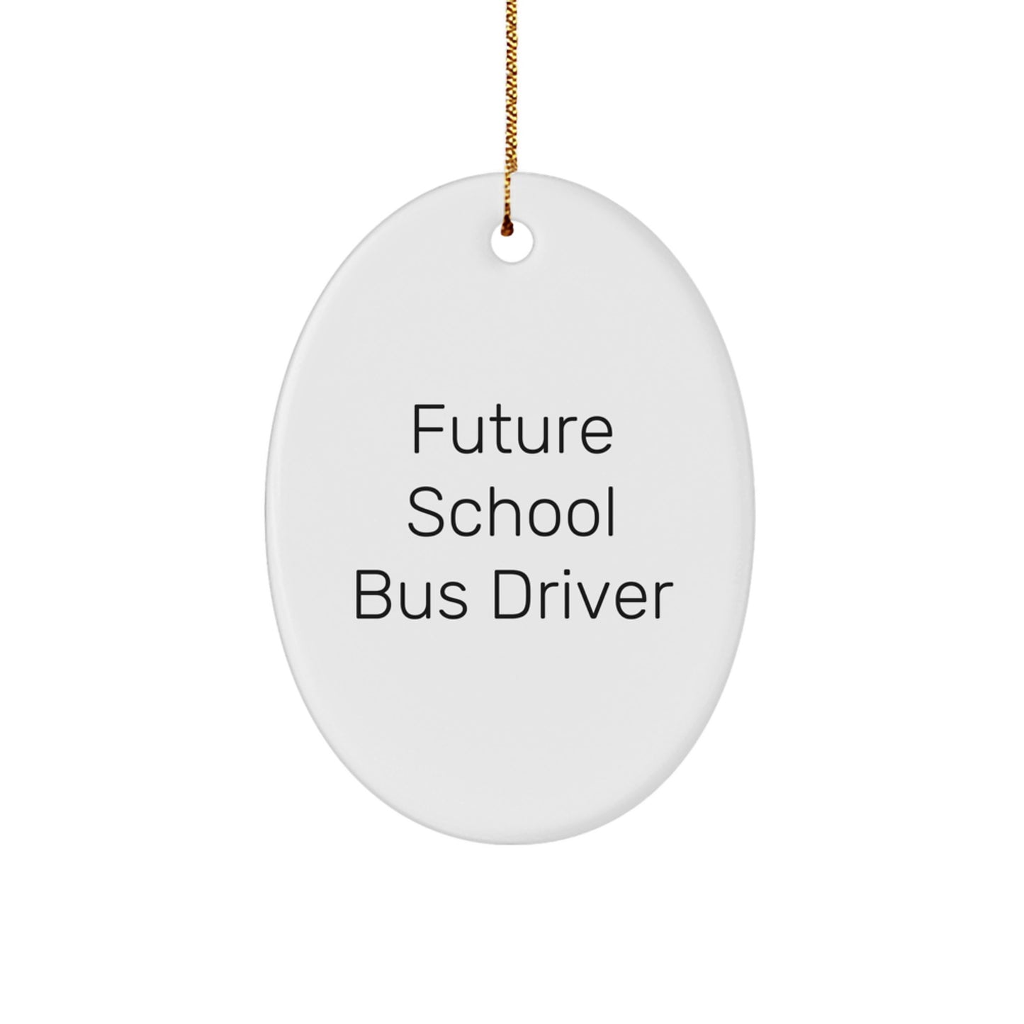 Funny School Bus Driver Gifts from Men to Future School Bus Driver Friends - Oval Ornament for Bus Driver Christmas Unique Gifts - Image 1