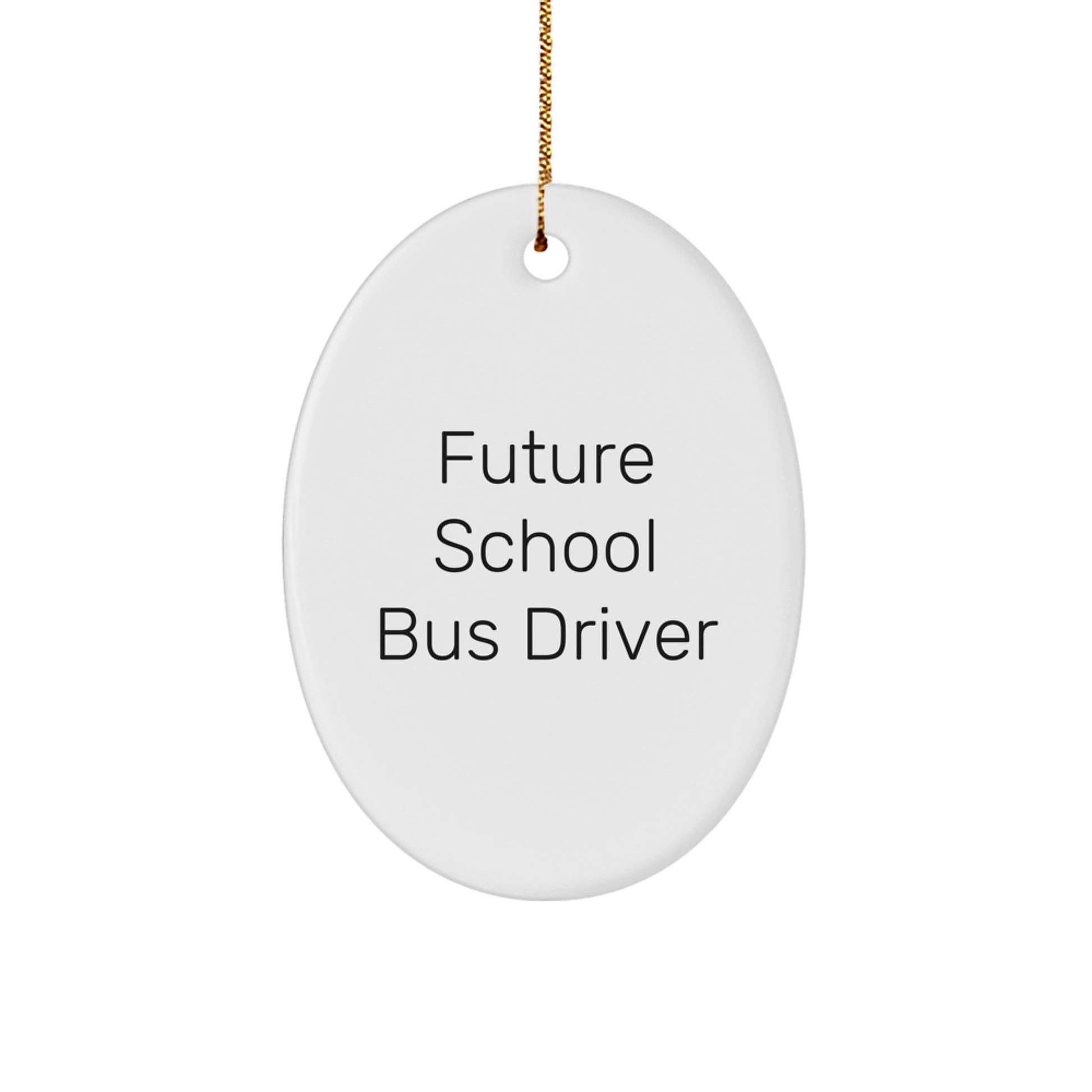 Funny School Bus Driver Gifts from Men to Future School Bus Driver Friends - Oval Ornament for Bus Driver Christmas Unique Gifts - Image 1
