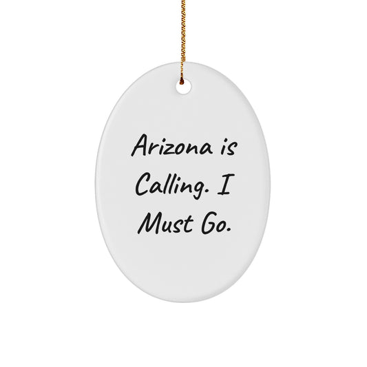 Arizona Oval Ornament Gifts from Men to Arizona Women, Funny Arizona Gifts for Christmas Unique - Image 1