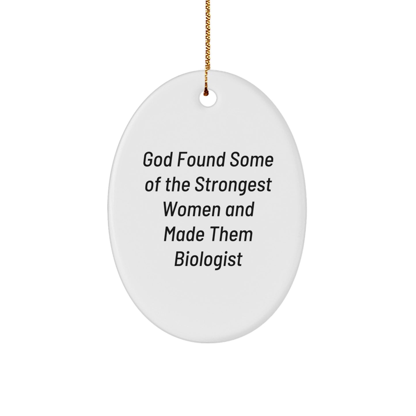 Funny Biologist Oval Ornament Gifts from Dad to Biologist Daughter for Christmas Unique - Image 1