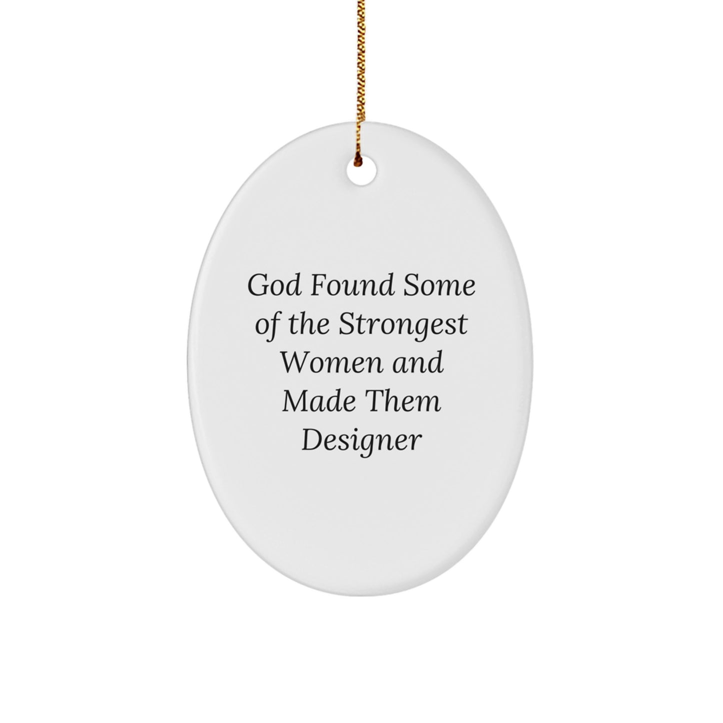 Funny Designer Oval Ornaments Gifts from Women to Men and Friends, Christmas Unique Gifts for Designer Enthusiasts, Oval Ornament Decorations - Image 1