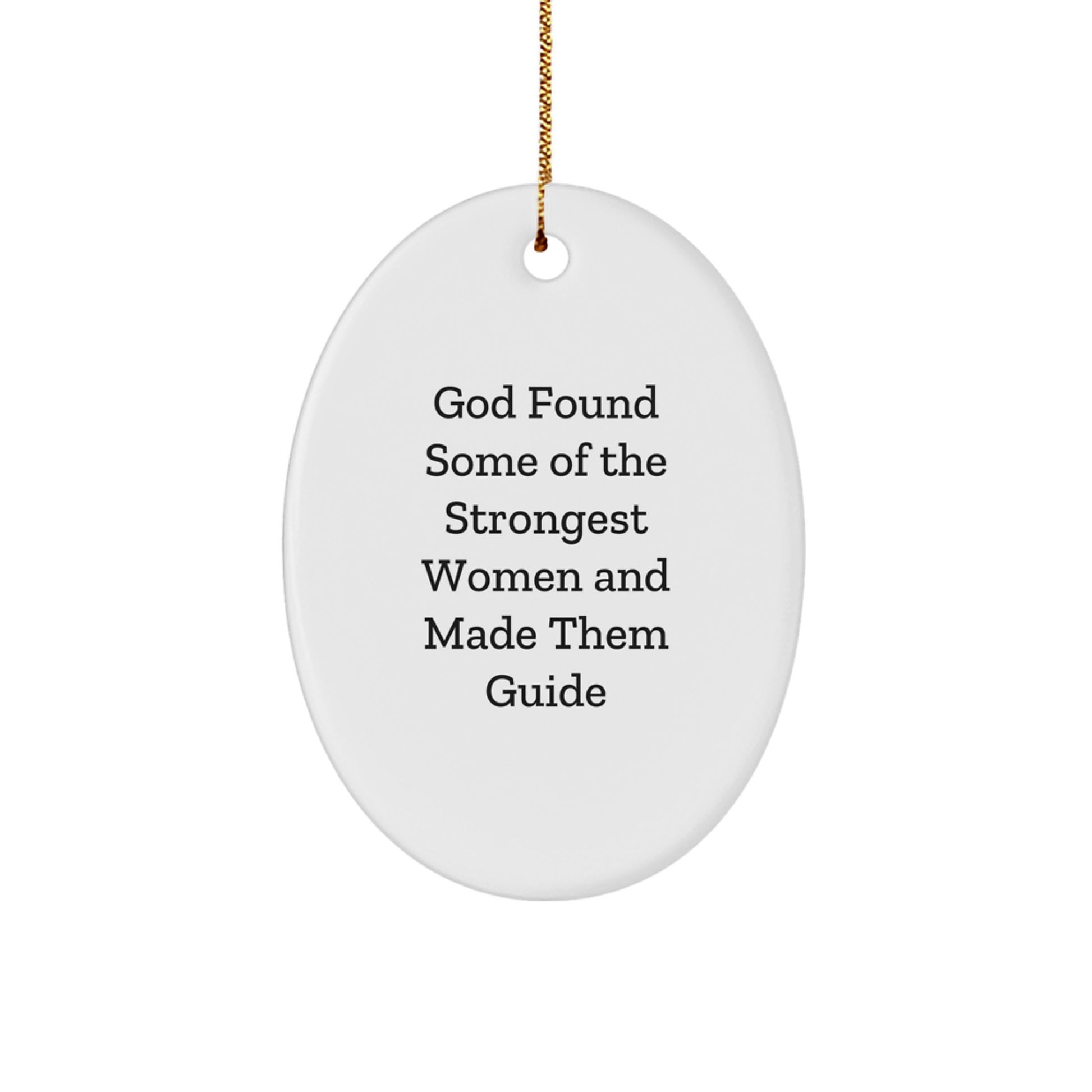 Funny Guide Gifts from God - Oval Ornament for Guide Lovers, White, 3.25" Tall - Gifts for Guide, Men, Women, Friends, Coworkers, Family, Christmas Unique Gifts - Image 1