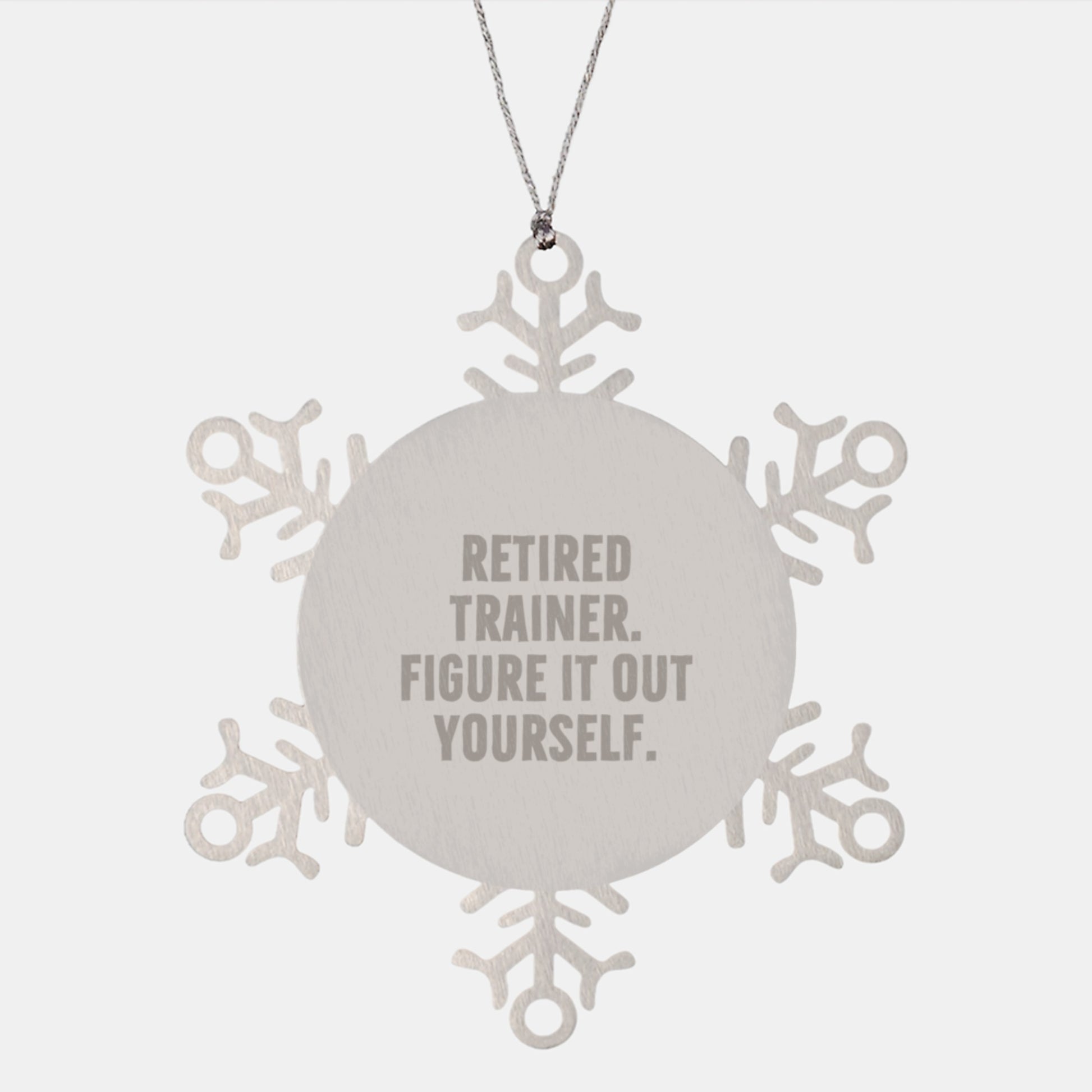 Funny Trainer Gifts from Men to Coworkers - Snowflake Ornament for Christmas - Image 1