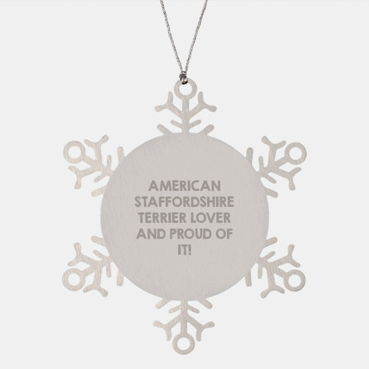 American Staffordshire Terrier Dog Lovers Funny Snowflake Ornament Gifts from Friends to American Staffordshire Terrier Dog Christmas Unique Gifts - Image 1
