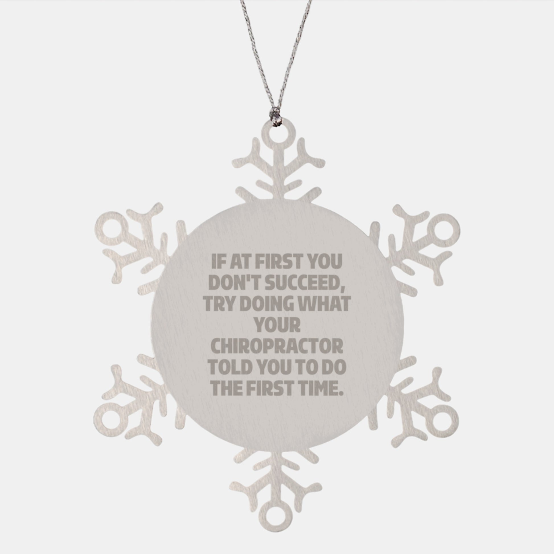 Funny Chiropractor Gifts from Men to Friends and Family Unique Christmas Snowflake Ornaments for Chiropractors - Image 1