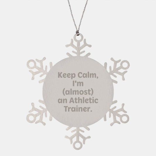 Funny Athletic Trainer Gifts from Men to Friends for Christmas Unique Ornaments Snowflake Keepsake - Image 1
