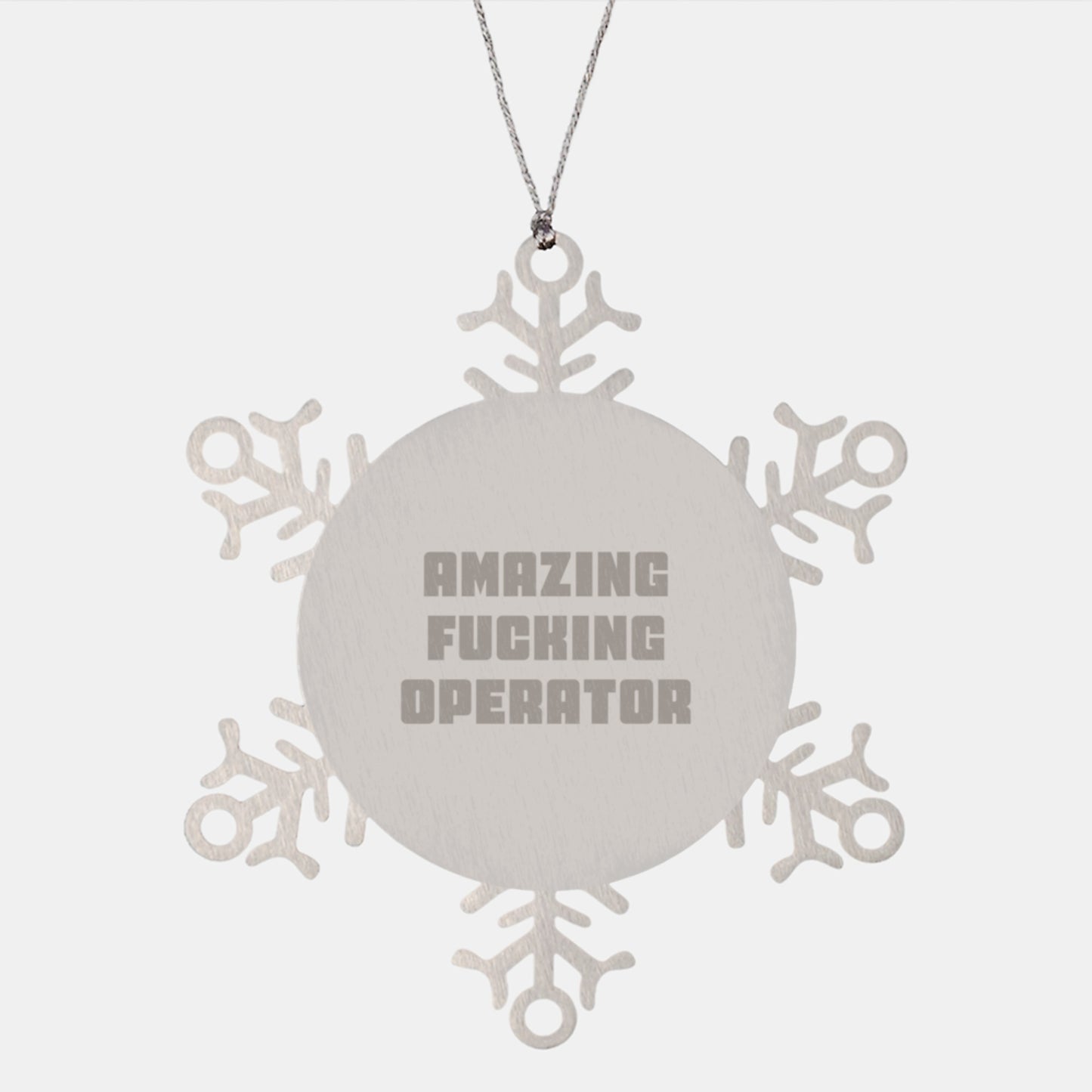 Funny Operator Gifts for Men, Christmas Unique Snowflake Ornament, Operator Gifts from Friends - Image 1