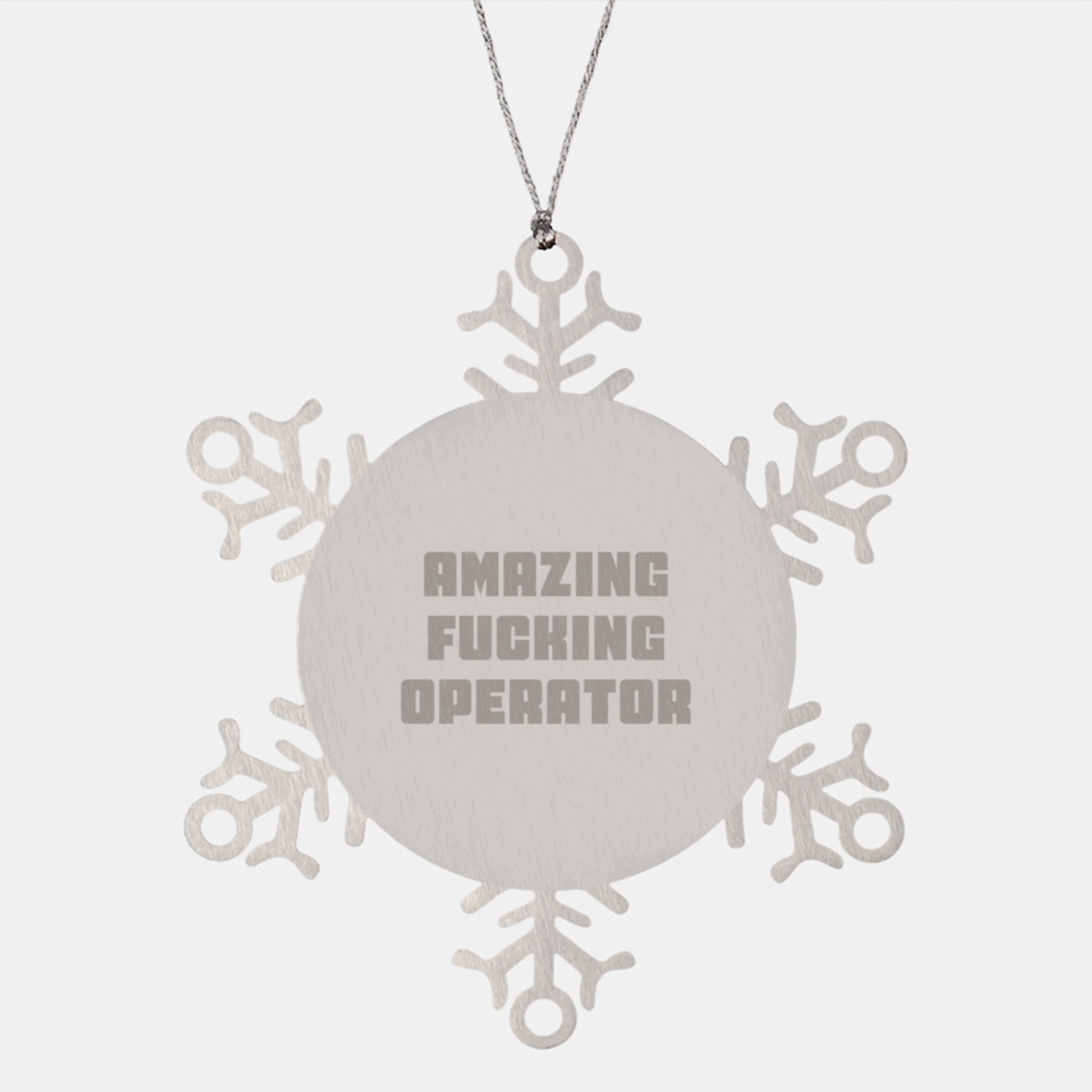 Funny Operator Gifts for Men, Christmas Unique Snowflake Ornament, Operator Gifts from Friends - Image 1