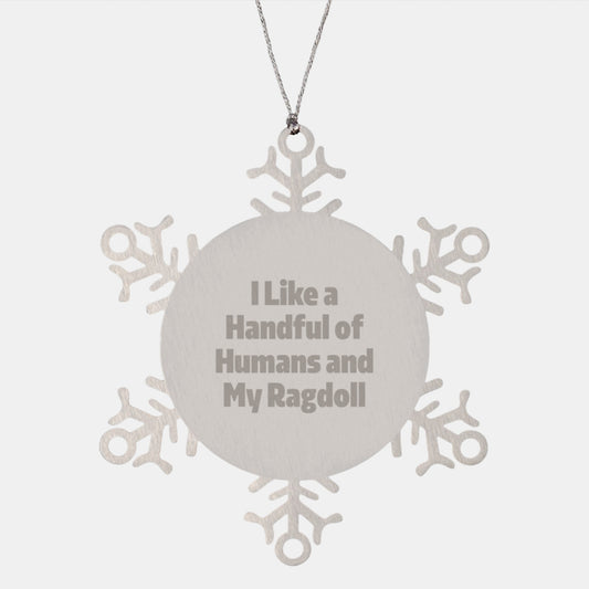 Ragdoll Cat Christmas Unique Gifts from Friends, Funny Snowflake Ornament for Cat Lovers, Unique Christmas Unique Gifts for Men, Women, Family, Friends - Image 1